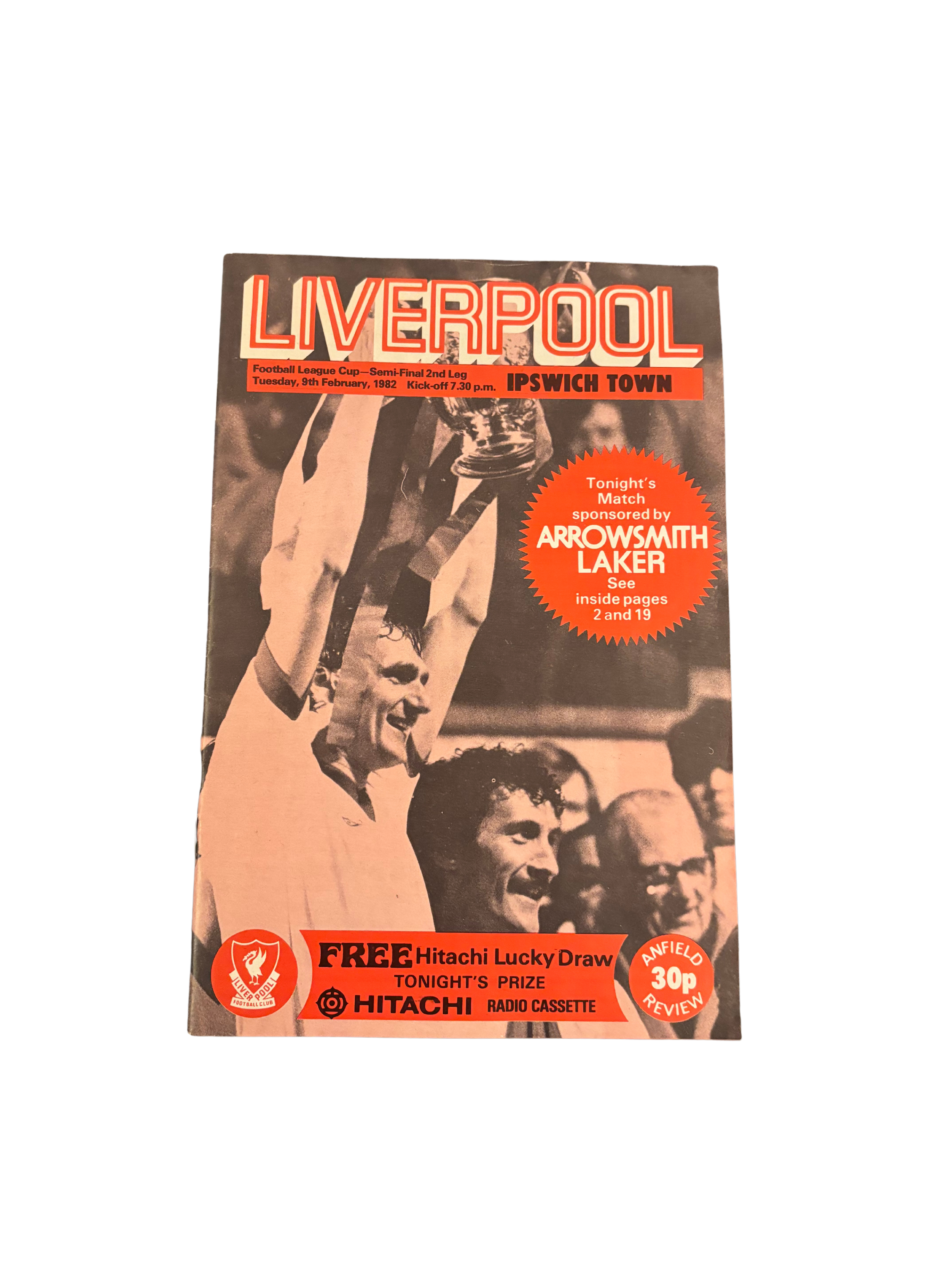 2x Ipswich V Liverpool 1982 Semi-Final Leg 1 and 2 programmes