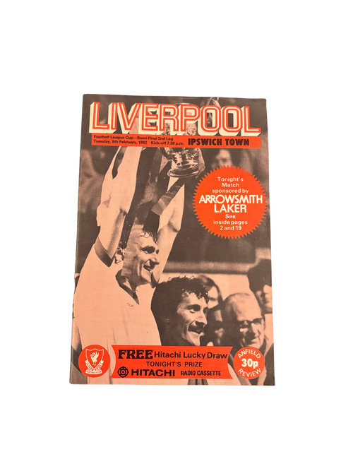 2x Ipswich V Liverpool 1982 Semi-Final Leg 1 and 2 programmes