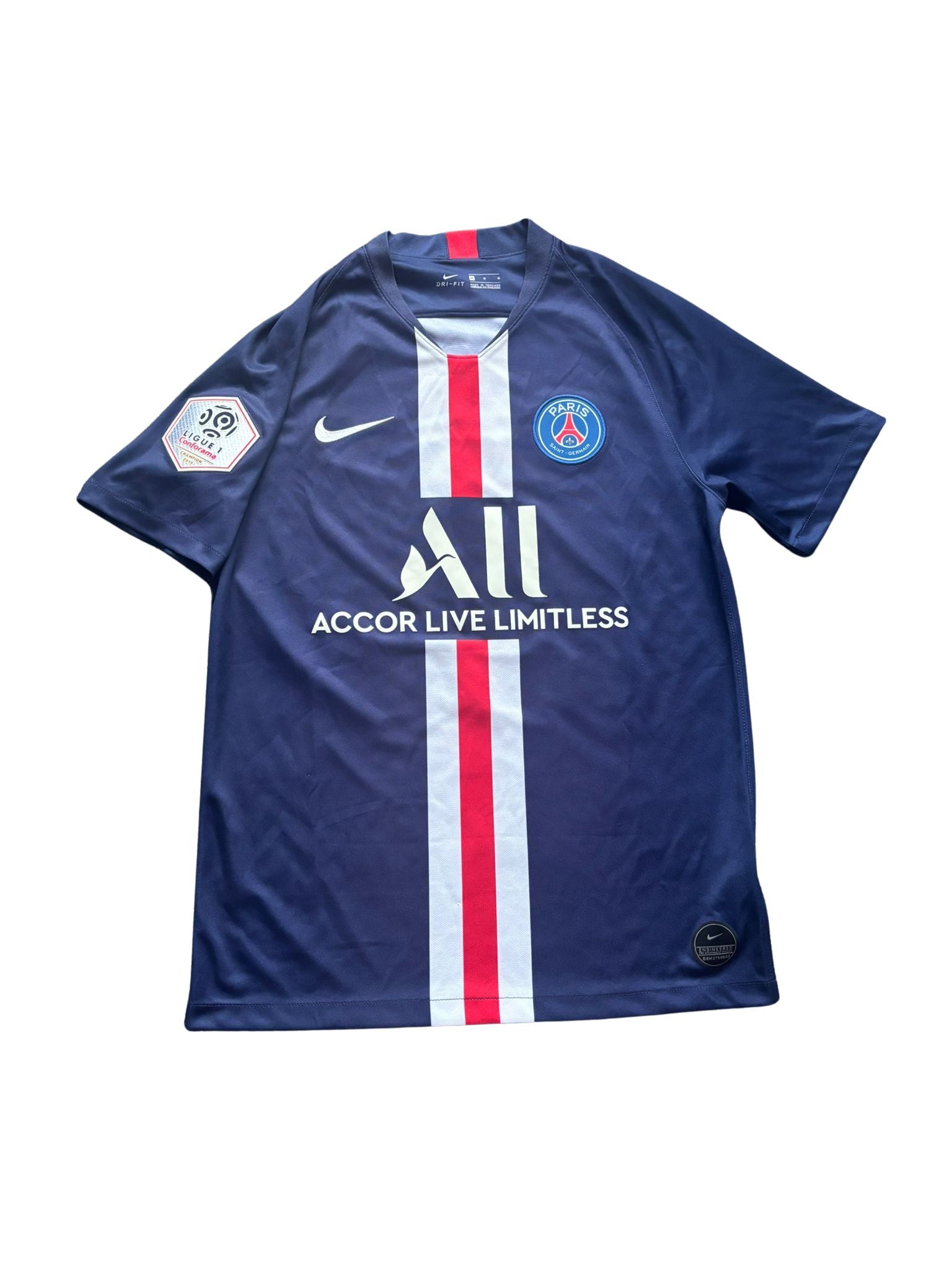 PSG 2019/20 home shirt #7 Mbappe (M) Excellent